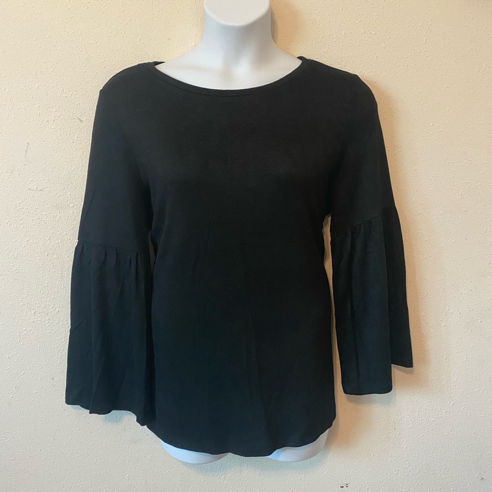 DALIA Black sweater with bell sleeves 2X